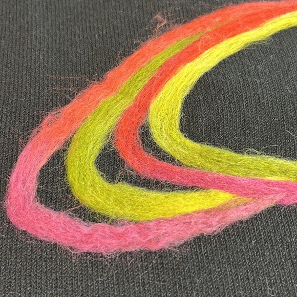 ACORN Abstract Swirl Artsy Sweater Small - black green pink red yellow - Picture 7 of 11